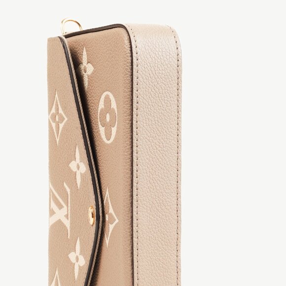 *SOLD* Louis Vuitton Félicie Pochette Monogram Empreinte Grey & Cream Leather - Picture 5 of 15